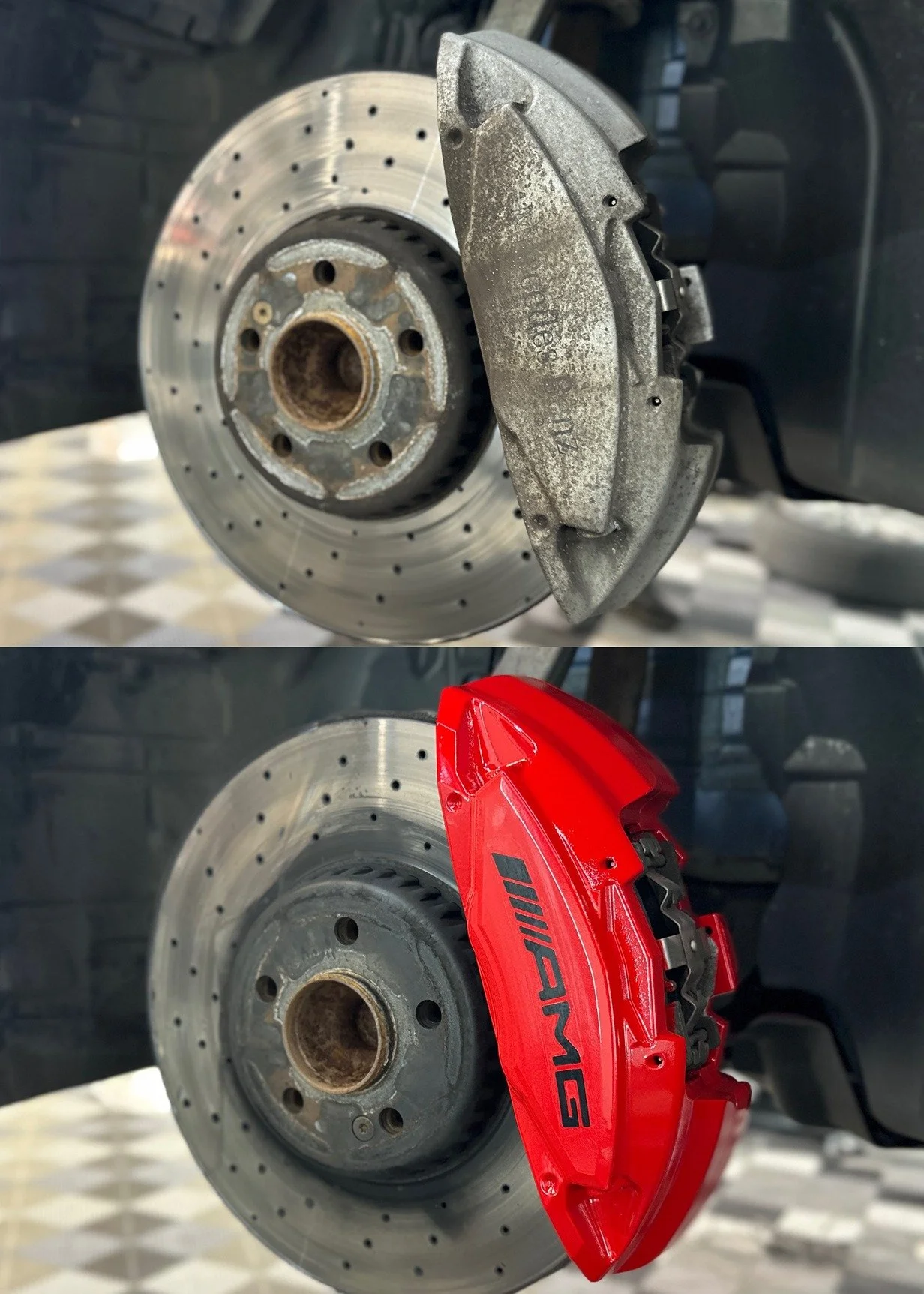 Brake caliper customisation work 4
