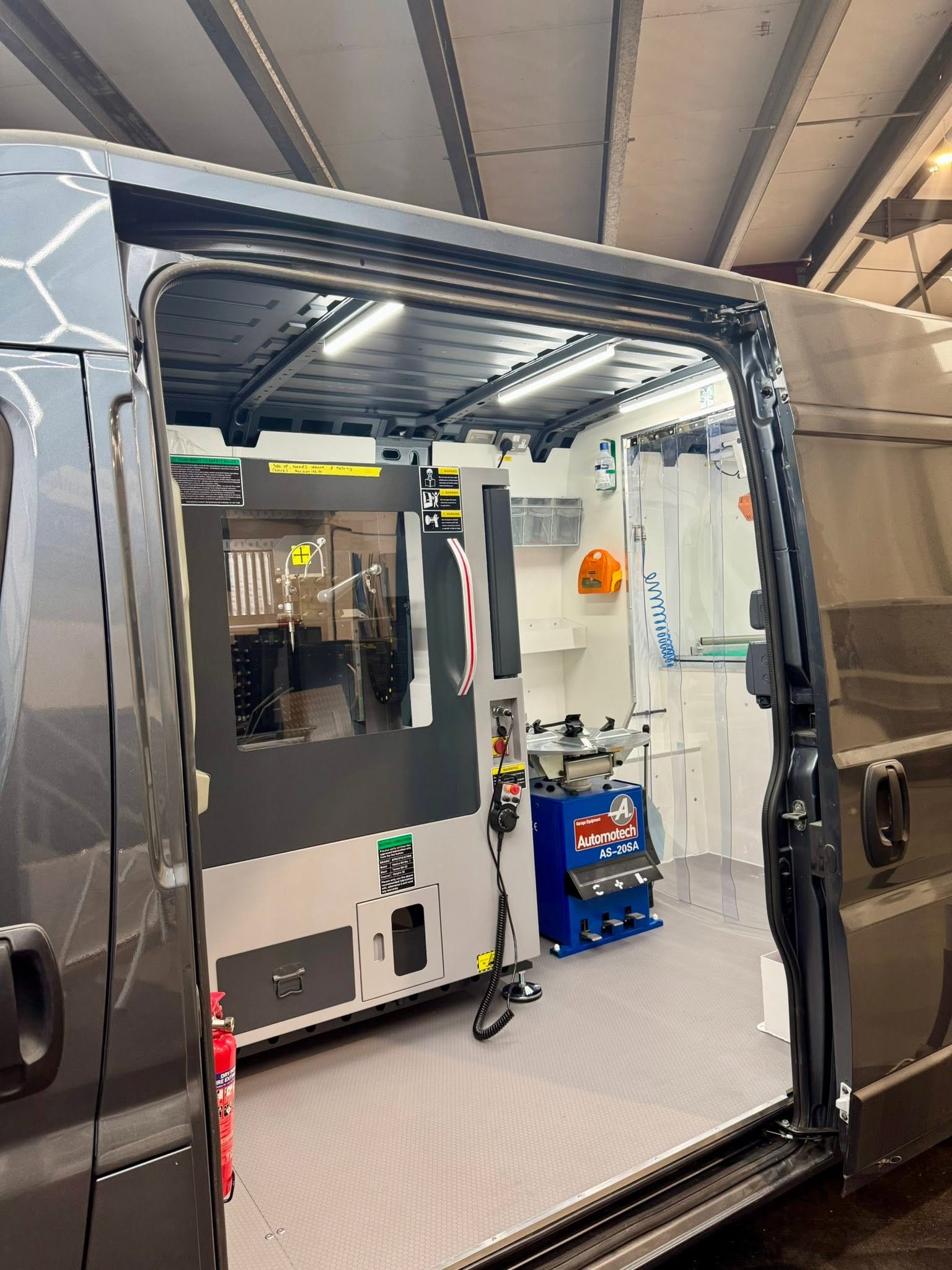 Factory Finish mobile workshop set up 5